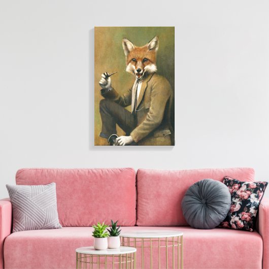 vos in pak verpakt canvas (Insitu (Woonkamer))