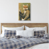 vos in pak verpakt canvas afdruk (Insitu (Slaapkamer))