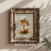 Vos in Pet grillige  bosdier Poster