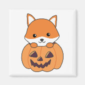 Vos in pompoen zoete vossen gelukkig Halloween mag Magneet (Voorkant)
