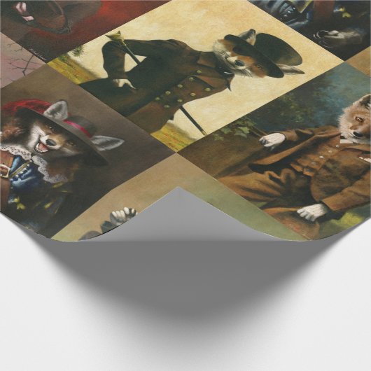  vos in wasgoed cadeaupapier (Hoek)