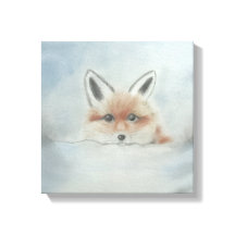 Vos in winter canvas kunst