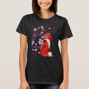 Vos Japanse Kersenbloesem Bloem Vintage Sakura T-shirt