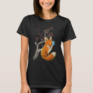 Vos Japanse Kersenbloesem Bloem Vintage T-shirt