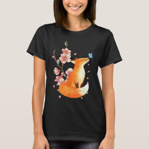 Vos Japanse Kersenbloesem Bloem Vintage T-shirt