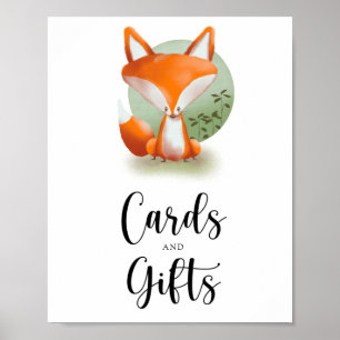Vos - kaarten en cadeaus baby shower poster