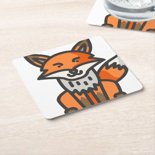 vos kartonnen onderzetters (Schuin)