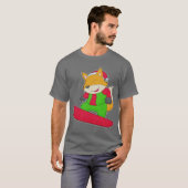 Vos Kerst Snowboard T-shirt (Voorkant volledig)