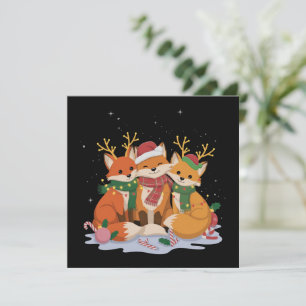 Vos Kerstlichtjes Kerstman Kerstmis Bosdier  Feestdagenkaart