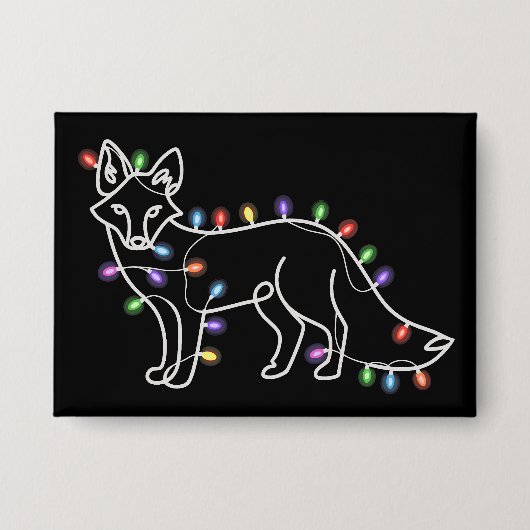 Vos Kerstmis Xmas Huisdier Dierenliefhebber Cadeau Button (Voorkant)