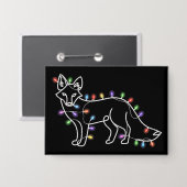 Vos Kerstmis Xmas Huisdier Dierenliefhebber Cadeau Button (Voorkant / Achterkant)
