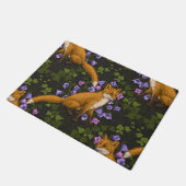 Vos, klokbloemen en klimop, groen, sinaasappel en  deurmat (Schuin)