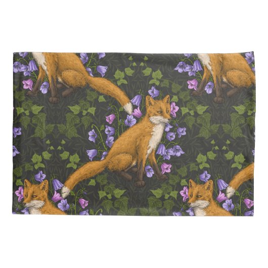 Vos, klokbloemen en klimop, groen, sinaasappel en  kussensloop (Achterkant-Links)