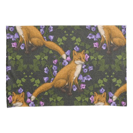 Vos, klokbloemen en klimop, groen, sinaasappel en kussensloop (Voorkant-Rechts)