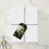 Vos Knuffel in Nevelig Bos Cadeaulabel (Met Touw)