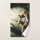 Vos Knuffel in Nevelig Bos Handdoek (Handdoek)