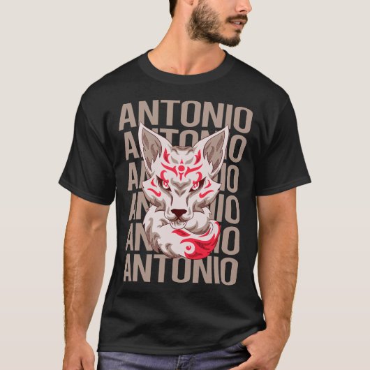 Vos Kop - Antonio Naam T-shirt (Voorkant)