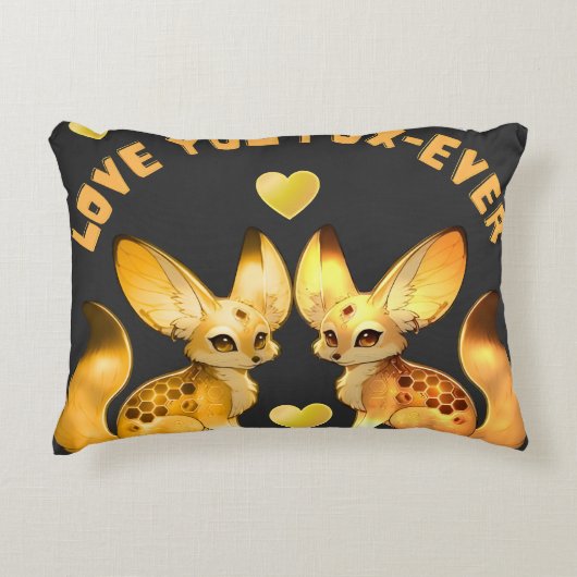 Vos Koppel Valentijn Kunst Accent Kussen (Voorkant)