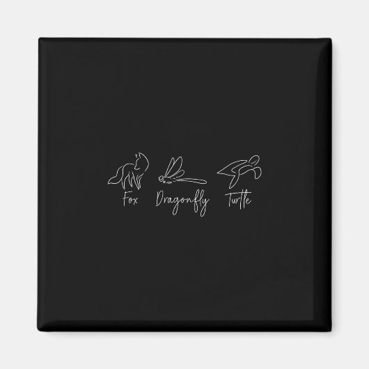 Vos Libel Schildpad Trump Meme Minimalist  Magneet (Voorkant)