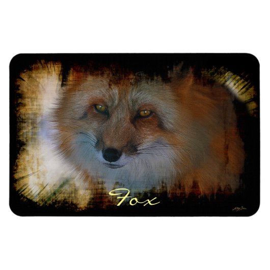 Vos-liefhebber Wildlife Art Magnet Magneet (Horizontaal)