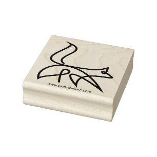 Vos Lijn Kunst Tekening Dier Logo Handtekening Rubberstempel