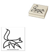Vos Lijn Kunst Tekening Dier Logo Handtekening Rubberstempel (Gestempeld)