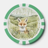Vos Madelief Bloemen Poker Chips (Voorkant)