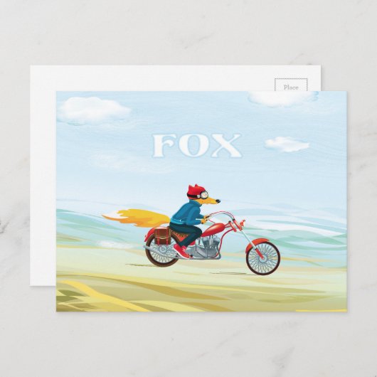 Vos-man Briefkaart (Voorkant / Achterkant)