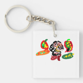 Vos markeert herfst sleutelhanger