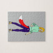 vos meisje knop legpuzzel (Horizontaal)