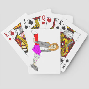 vos meisje knop pokerkaarten