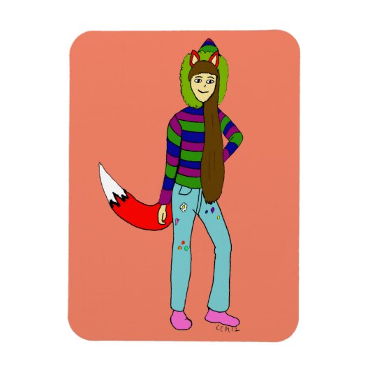 vos meisje   magneet (Verticaal)