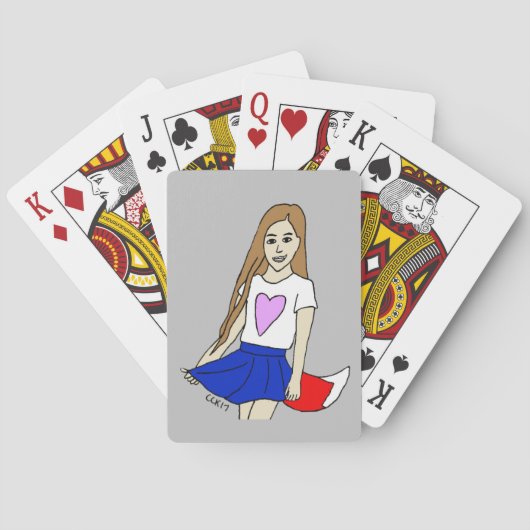 vos meisje pokerkaarten (Achterkant)