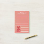 Vos met boek gepersonaliseerde leeslijst post-it® notes (Op bureau)