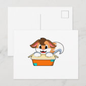 Vos met doos briefkaart (Voorkant / Achterkant)