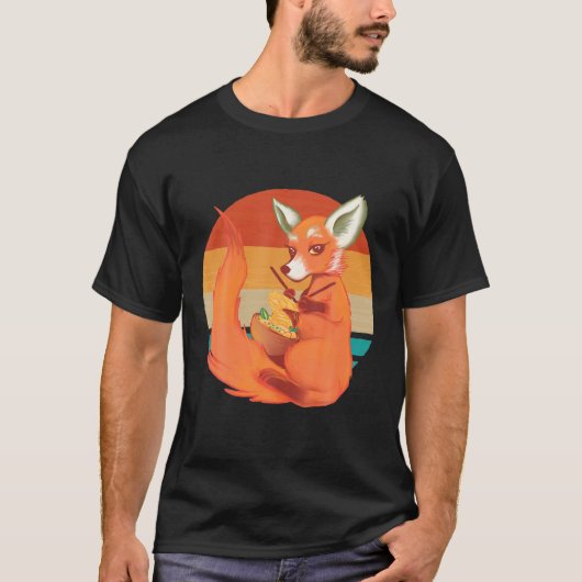 vos met een karf uit de Thaise noedels T-shirt (Voorkant)