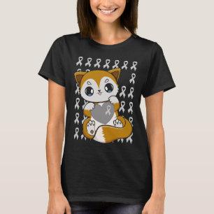Vos met lint voor dyslexie bewustzijn t-shirt