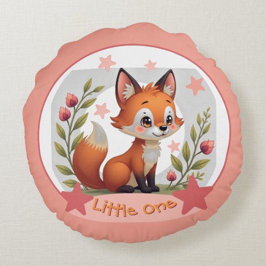 Vos met naam typografie rond kussen (Achterkant)