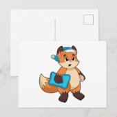 Vos met nachtmuts briefkaart (Voorkant / Achterkant)