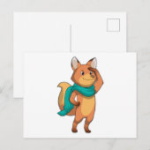 Vos met sjaal briefkaart (Voorkant / Achterkant)
