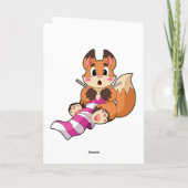 Vos met sjaal kaart (Achterkant)