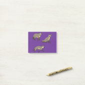 Vos met vleermuisoren post-it® notes (Op bureau)