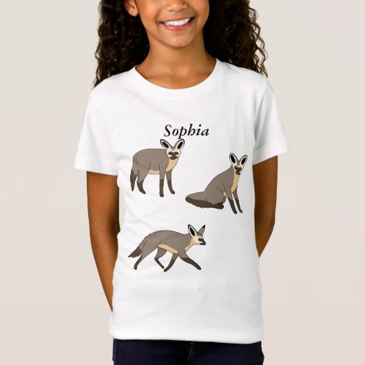 Vos met vleermuisoren t-shirt (Voorkant)