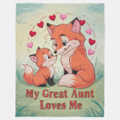 Vos Mijn Oma Liefheeft Me Fleece Deken (Voorkant)
