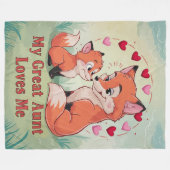 Vos Mijn Oma Liefheeft Me Fleece Deken (Voorkant (Horizontaal))