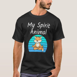 Vos Mijn Spirituele Dier Ontspannen Meditatie Yoga T-shirt