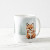 Vos Mok Cute Waterverf Winter Kerstcadeau Hout (Voorkant rechts)