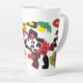 Vos mooie herfst latte mok (Rechterhoek)