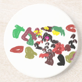 Vos mooie herfst zandsteen onderzetter