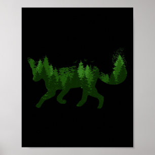 Vos Natuur Bos Kamperen Wandel Jager Buitenste Gi Poster
